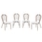Flash Furniture Lourdes Thonet French Bistro Stacking Chair, White/Gray PE Rattan/Bamboo Print Alum Frame, 4PK 4-SDA-AD642002S-WHGY-NAT-GG - alternate 3
